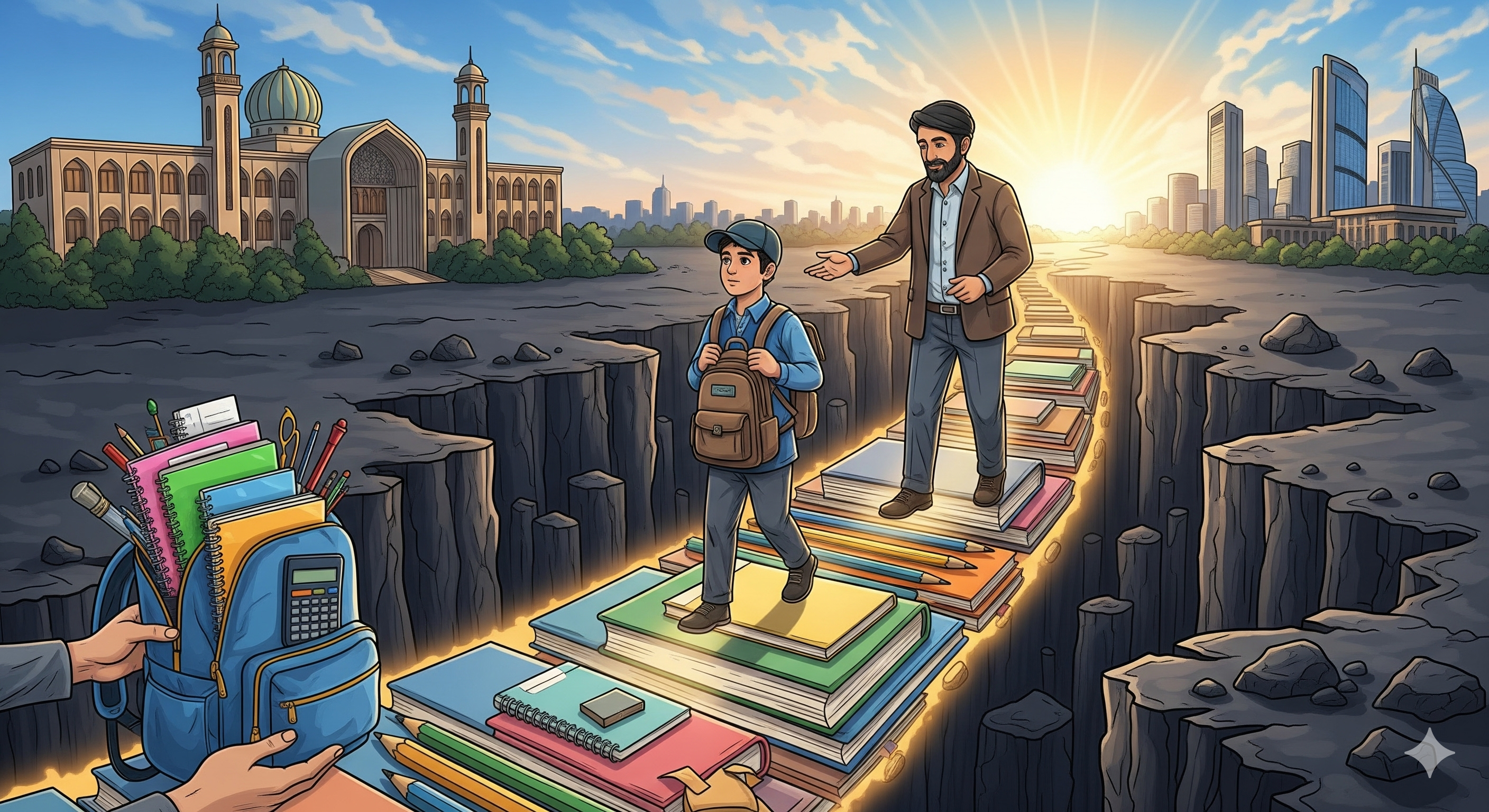 کیف و نوشت افزار برای دانش آموزان بورسیه